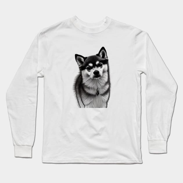 Alaskan Klee Kai Dog Long Sleeve T-Shirt by KayBee Gift Shop